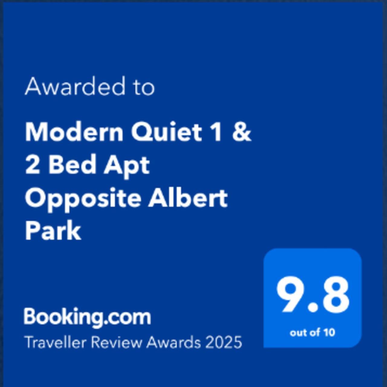 Modern Quiet 1 & 2 Bed Apt Opposite Albert Park Melbourne Bagian luar foto