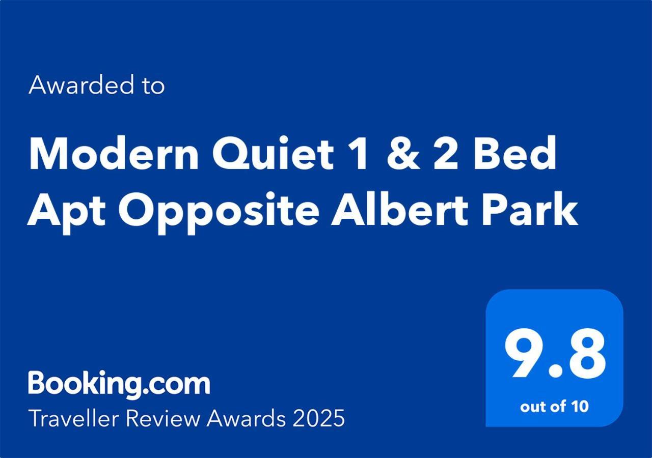 Modern Quiet 1 & 2 Bed Apt Opposite Albert Park Melbourne Bagian luar foto